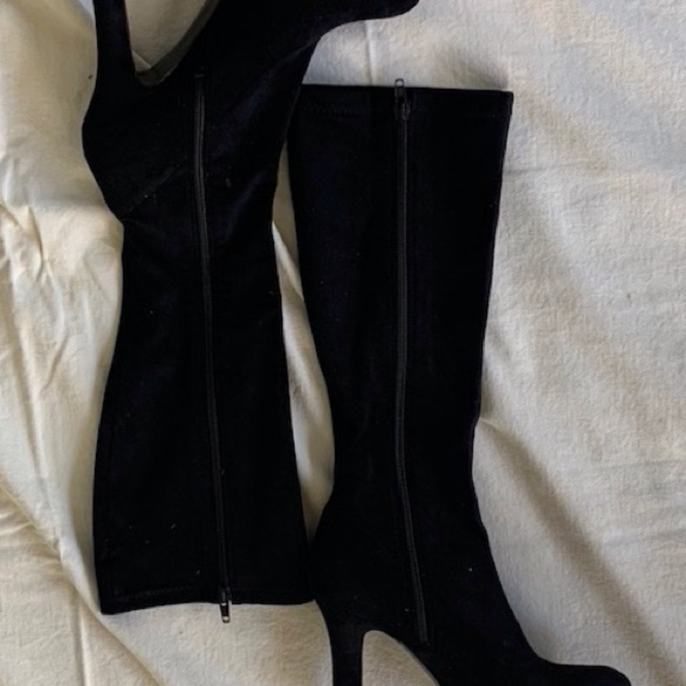 Enzo Angiolini Black Heeled Boots with Slim Stiletto Heel